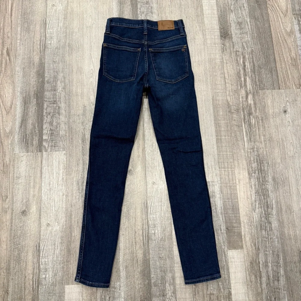 Madewell 10” High Rise Skinny Dark Blue Women's Jeans - 24 - Picture 3 of 10
